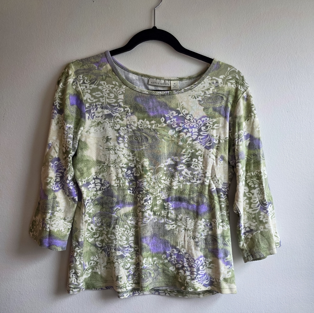Vintage Y2K APPLESEED'S 3/4 Top